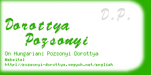 dorottya pozsonyi business card